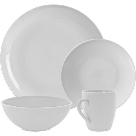 10 Strawberry Street Simply White Coupe 16-Piece Dinnerware Set