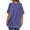 thumbnail image 3 of MOSHU Oversized T Shirts for Women Quilting Stitching Womens Shirts Classic Trendy Casual Tops, 3 of 7