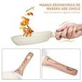thumbnail image 4 of Juego de 3 Sartenes con Recubrimiento Antiadherente, Sartén Antiadherentes de Granito Blanco, Libre de PFOS y PFOA, Apto para todas las estufas (20 cm y 24 cm y 28 cm), 4 of 7