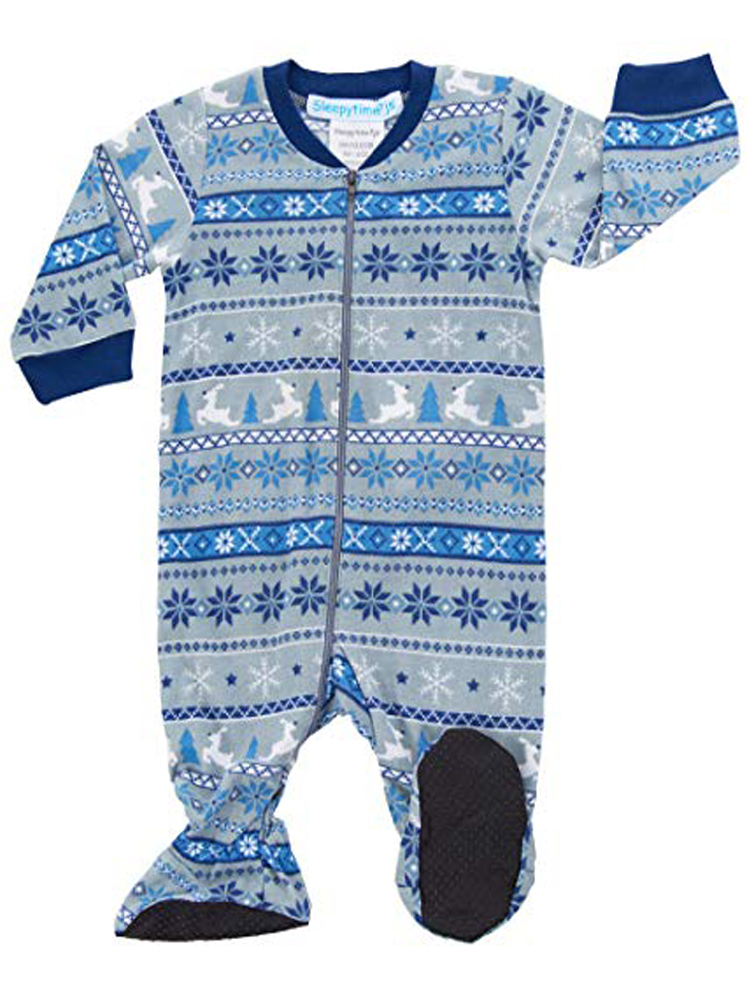 SleepytimePJs Holiday Infant FullZip Onesie Baby Pajamas PJs Walmart