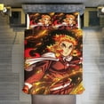 thumbnail image 2 of 3 Piece Comfortable Bedding Set Demon Slayer Rengoku Kyojuro Duvet Cover Twin Bed with 2 Pillowcase 86"x70", 2 of 8