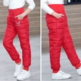 thumbnail image 6 of Kids Girls Boys Snow Pants High Waisted Thick Warm Activewear Snowpant Outdoor Sport Ski Pants,Z2-Red,10-12 Years, 6 of 6