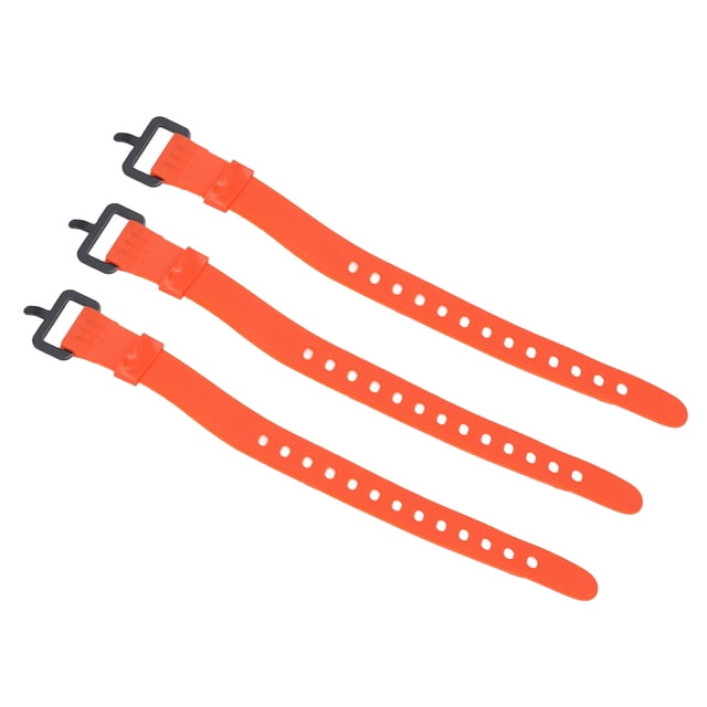 Dioche 3pcs Utility Straps with Buckle, Adjustable Rubber Straps Organize Cables Multi Purpose Tension Straps for Motor Gear Skis Garden Hoses Field Repair, Short Type