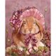 thumbnail image 1 of Cuadros Decorativos (DE6062) sombrero de conejito de Pascua 5D diamante pintura cuadrado diamante imagen manualidades arte 30x40cm Ehuebsd embutido en tela, 1 of 1