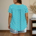 thumbnail image 3 of Plebaso Plus Size Shirts for Women Polka Dot Short Sleeve Tops Women's Casual Summer Oversized T Shirts, 3 of 6