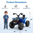 thumbnail image 5 of WOWEHICLE 24V 4WD Kids Ride On ATV, 800W Electric 4-Wheeler with 2 Seats, Max 5 MPH, Ages 3-8, Blue, 5 of 7