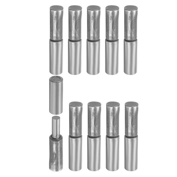 Uxcell 10 Pack Weldable Barrel Hinges, 1-5/8" x 1/4" Carbon Steel Heavy Duty Detachable Weld on Door Hinges for Metal Gate Swing Door Trailer Ramp