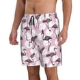 thumbnail image 2 of Naloa Pineapple Flamingo Men's Beach Shorts, Surfing shorts, Swim trunks, Quick Dry Swim Trunks for Surfing Beach Fun - Small, 2 of 9