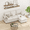 Beige Linen L-Shaped Sofa, variant on Sectional Sleeper Sofa L shaped Charging Couch with Usb Storage Chaise Reversible Pull Out Bed for Small Space, Blue