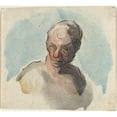 thumbnail image 2 of Honoré Daumier 16x15 Gold Ornate Wood Frame and Double Matted Museum Art Print Titled - Head of a Man, 2 of 4