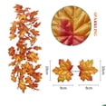 thumbnail image 2 of Deals! Fall Decor Festival Simulation Maple Leaf Rattan Decoration Christmas Party Wall Hanging Maple Leaf Rattan (80), 2 of 2