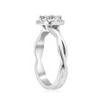 thumbnail image 3 of 1 1/6 ct Diamond Halo Intertwined Engagement Ring 14k White Gold, 3 of 3
