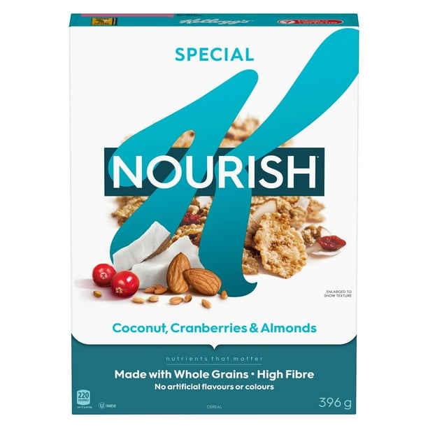 Céréales Kellogg's Special K Fruits et Noix Noix de coco, canneberges et amandes, 396 g