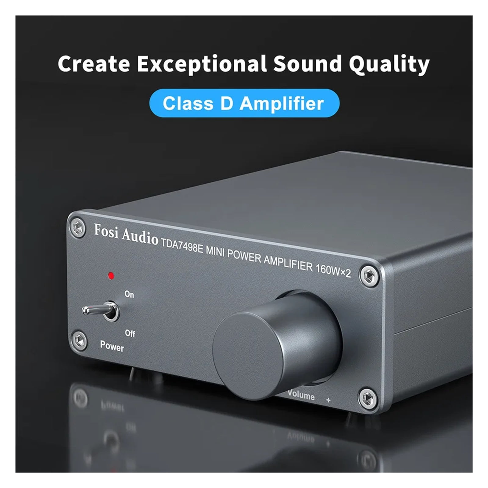 TDA7498E 2 Channel Sound Power Amplifier Receiver Mini HiFi Amp Home Theater Speakers 160W X 2 Amplificador