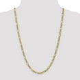 thumbnail image 2 of Auriga 14k Yellow Gold 5.75mm Figaro Chain Necklace 26 inch for Women, 2 of 6