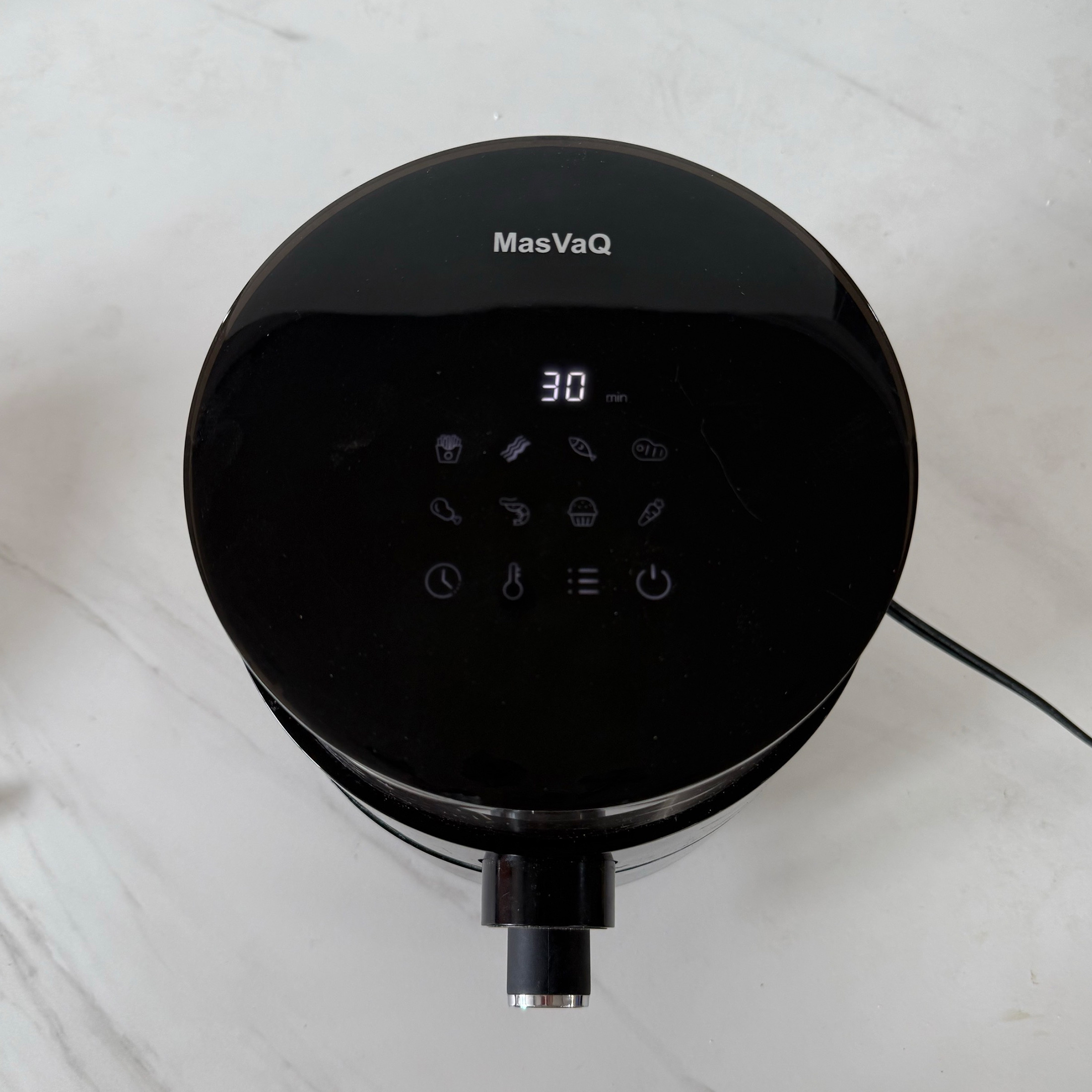 MasVaQ 3.2 Quart Air Fryer, 1200W Powerful Electric Hot Fryer, 8 One-Touch Presets, Oil-Free Cooking, Easy-Clean Non-Stick Basket, Timer & Temperature Control, Ideal for Small Families-AF8