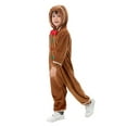 thumbnail image 3 of Kayotuas Christmas Gingerbread Costume for Kids - Long Sleeve Bowtie Jumpsuit Design, 3 of 8