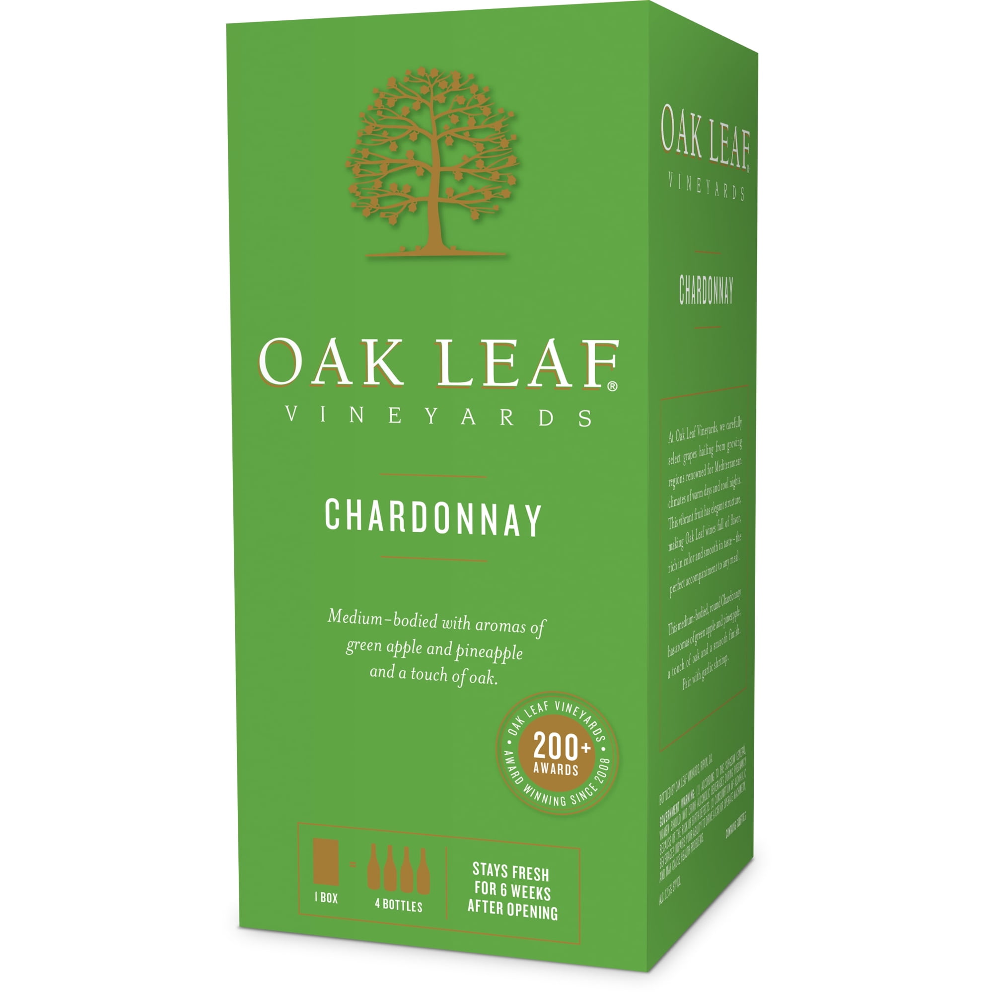 Oak Leaf Vineyards Chardonnay, White Wine, 3L