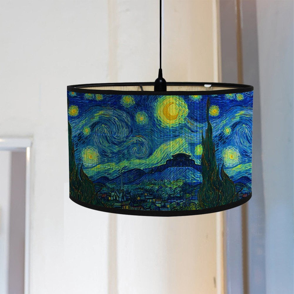 Round Lampshades, Vintage Drum Lampshade Pendant Lamp Shade Light Cover Home Decorative for Table Lamp, Bedside Lamp, Floor Lamp