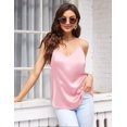thumbnail image 2 of EKOUAER Womens Satin Cami Tops 2 Pack V Neck Silk Camisole Tank Top Spaghetti Strap Racerback Camis Blouse Shirt, 2 of 5