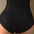 thumbnail image 7 of One Piece Swimsuits for Women Built-in Padded Cups Lace Up Front Mesh Patchwork Tummy Control Monokini Slimming High Cut Backless Bathing Suits, 7 of 7