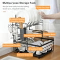 thumbnail image 4 of Andoer Dish Drying Rack with Detachable Drainboard 3-Tier Dish Racks for Kitchen Counter Dish Drainer Set Utensils Holder Cutting Board Holder Bowl Rack, 4 of 7