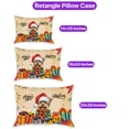 thumbnail image 3 of Merry Christmas Santa Yorkshire Terrier Scarf Twinkling Lights Xmas Holiday Pillowcase Double Sided Yorkie Dog Lover Gifts Pillow Case Covers - 00022, 3 of 3
