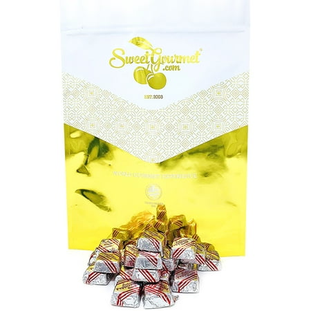 Palmer Dark Chocolate and Crunchy Peppermint Bark Squares | individually foiled mint candies bulk | bite size | 3 pounds