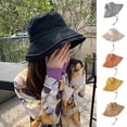 thumbnail image 2 of bestolf Waterproof Bucket Rain Hat with Chin Strap, Quick Drying Sun Hat, Mesh Ventilation Wide Brim Hat, Summer Headwear (Beige ), 2 of 8