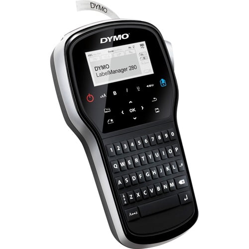 Dymo LabelManager 280P, Tape, Label, 0.25", 0.37", 0.50", LCD Screen, Battery, Battery Included, Silver, Black, Mac, PC (1815990) | 2-Pack (2 Total)