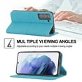 thumbnail image 5 of Wallet Case For Samsung Galaxy S21 FE,Shockproof Leather Folio Flip Kickstand Magnetic Closure Card Cash Pocket Case Cover For Samsung Galaxy S21 FE,Blue, 5 of 10