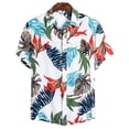 thumbnail image 2 of TAIAOJING Mens Hawaii Button Down Shirts Short Sleeve Ethnic Casual Cotton Linen Printed Hawaiian Shirt Blouse, 2 of 8
