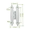 thumbnail image 3 of Paquete de 4 bisagras de gabinete de hierro antiguo de 3,5 pulgadas con bisagra pequeña para puerta de gabinete, 3 of 7