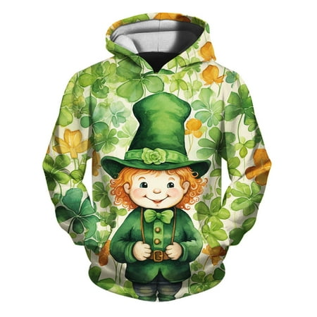 

Little Boys Girls Kids Hooded Unisex Sweatshirt St. Patrick s Day Printed Pullover Hoodie for Girls Boys with Pocket Cape Cod Sweatshirt Kids Clothes for Boy 2 Years Teen Boy Hoodies Wolf Hoodies