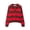 Red, variant on Women's Striped Collar V-Neck Long Sleeve Pullover Knit Sweater for Fall and Winter