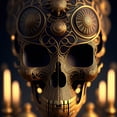 thumbnail image 4 of Stephen Chambers 20x20 Black Modern Wood Framed Wall Art Titled - Skull 60, 4 of 6