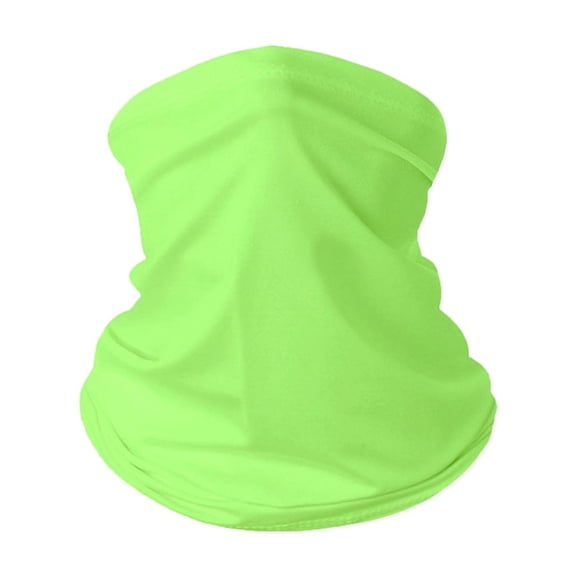 TELOLY Cooling Neck Gaiter Face Mask,Sun Protection Gator,Green Bandanas Windproof Bandana for Skiing,Fishing,Hiking,Cycling Fluorescent Green