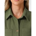 thumbnail image 5 of DARING DIVA Women's Corduroy Sets 2 Piece Long Sleeve Shirt and Pants Set XS Army Green, 5 of 6