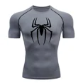 thumbnail image 1 of Men‘s Spider Print Compression Shirt  Quick Dry T-Shirt  Gym Running Jersey  Breathable Short Sleeve  Spring  Summer  M-3XL, 1 of 7