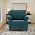 thumbnail image 3 of 37.2" Modern Sofa Couch with Armrests and Rolling Arm, Wood Frame Upholstered Sectional Sofa Loveseat, 3 of 5