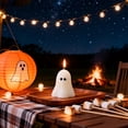 thumbnail image 7 of Halloween Ghost Candle Figurine Decor, Cute Spooky Wax Centerpiece Ornament Stable Base, Tabletop Party Home Display for Halloween Haunted House Decoration, 7 of 7