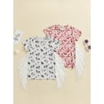 thumbnail image 4 of Aojekbee Toddler Girls Dress Horse/Boots Print Tassel Round Neck Short Sleeve Casual Dress Summer Fashion Princess Dress, 4 of 10