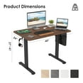 thumbnail image 3 of LiviNest Electric Standing Desk for Home Office: 1-Touch Posture Shift with 4 Memory Keys - 300-LBS Rock-Solid Stage for Dual Monitors & Heavy Books - Adjustable Height 27-47 Inch Modern Workstation, 3 of 5