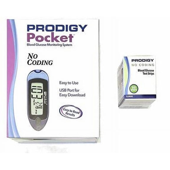Prodigy Pocket Blood Glucose Monitoring System [ ] 50 Test Strips