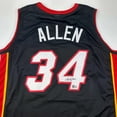 thumbnail image 2 of Autographed/Signed Ray Allen Miami Black Basketball Jersey Beckett BAS COA, 2 of 4