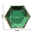thumbnail image 3 of Efavormart 25 Pack | 7" Hunter Emerald Green/Gold Hexagon Dessert Paper Plates, Appetizer Plates, Disposable Party Plates, 3 of 11
