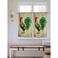 thumbnail image 2 of Vintage Rooster Bathroom Window Curtain, Farmhouse Retro Animals Elegant Light Filtering Coffee Kitchen Curtains, Bedroom Living Room Curtains 2 Panel 84"x54", 2 of 6