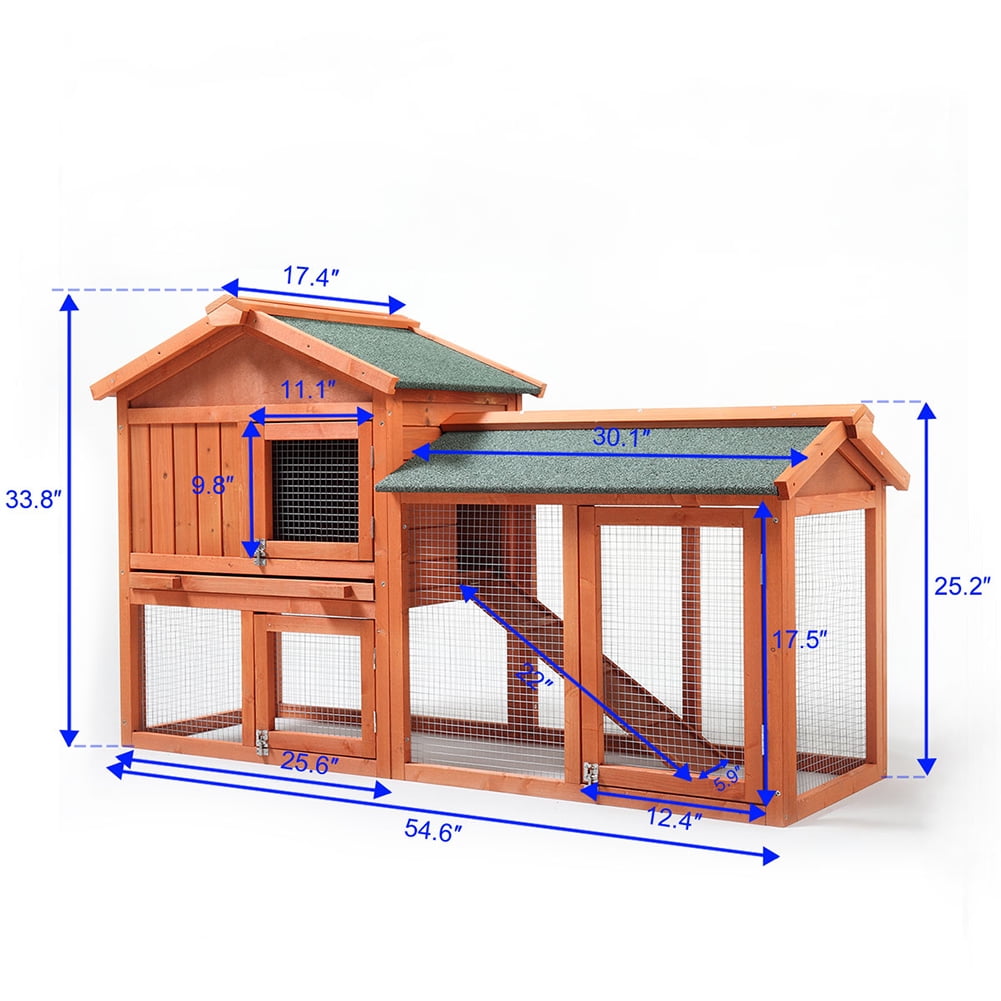 Kadyn for indoor and outdoor use Wooden Rabbit Hutch Chicken Coop with 1 Removable Tray and 3 Lockable Doors Rabbit Hutch, Orange Kadyn for indoor and outdoor use Wooden Rabbit Hutch Chicken Coop with 1 Removable Tray and 3 Lockable Doors Rabbit Hutch, Orange
