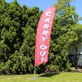 thumbnail image 2 of Vispronet Carry Out Feather Flag Kit – 13.5ft Pole Set, Cross Base, Weight Bag, and Pole Sleeve Bag – Great for Restaurants, Diners, Shops and Cafes – Printed in The USA, 2 of 6