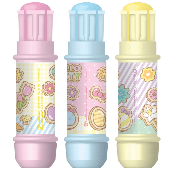 Hello Kitty 3 pack Sidewalk Chalk with Holders, Ages 3 